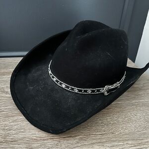 Authentic Scala Black Western Cowboy Hat